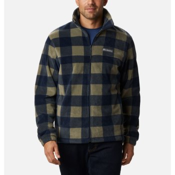 Columbia Muške Jakne - Steens Mountain Printed Fleece Sive Zelene | IGBF-84076